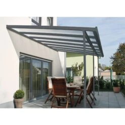 Gutta 4293153 Terrassenüberdachung Anthrazit, 306 X 306 Cm