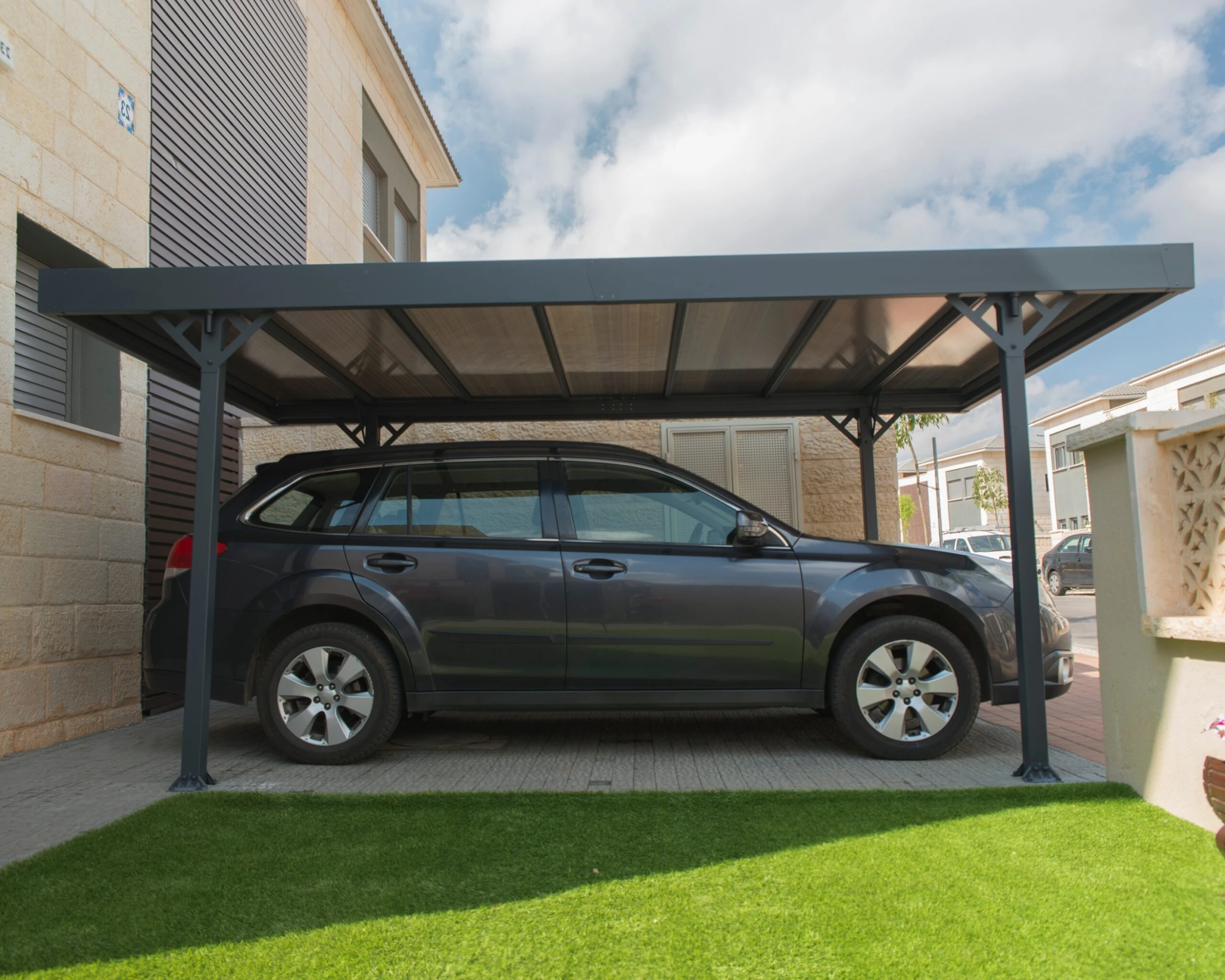 Palram - Canopia Aluminium Carport Palma 5000 Grau - Image 2