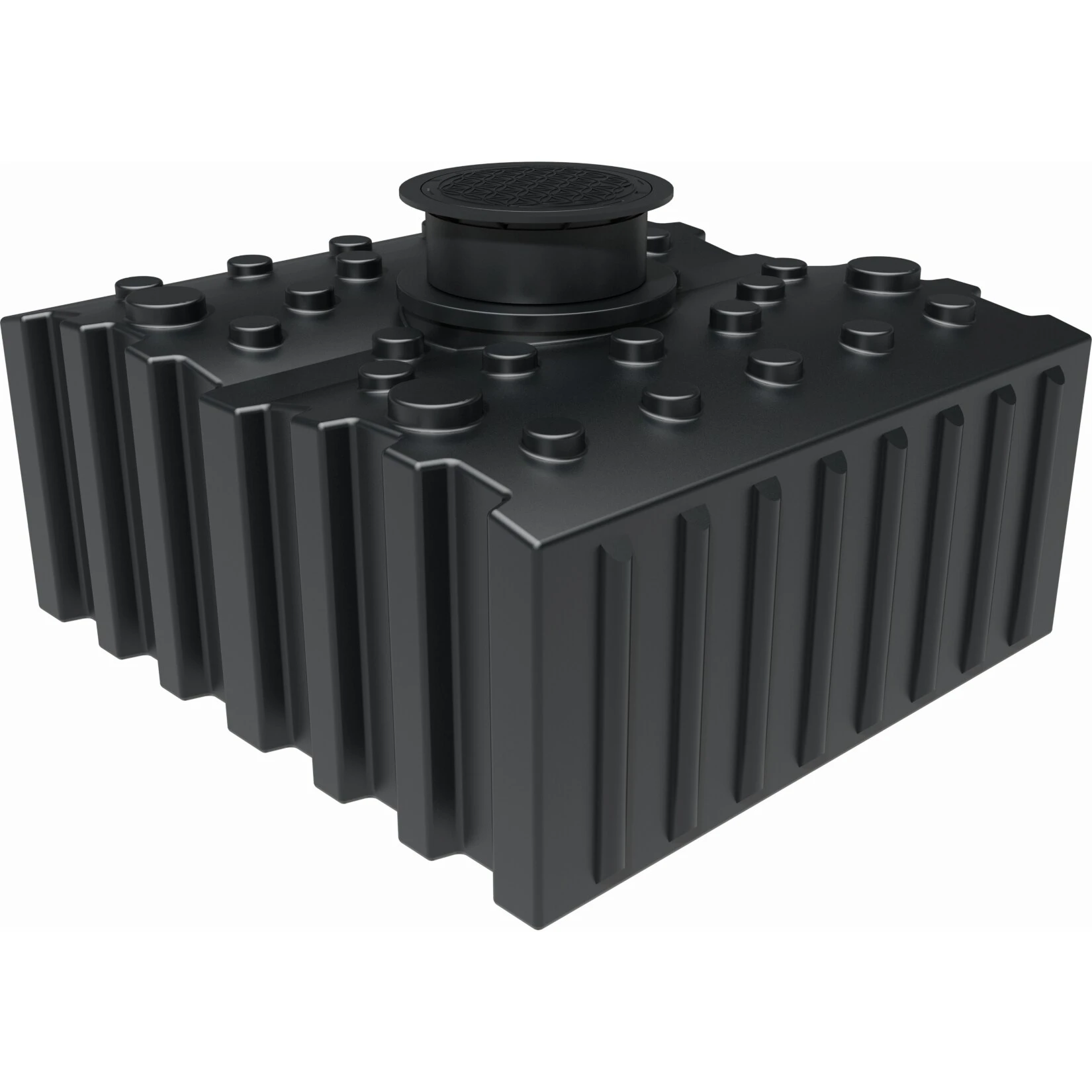 GreenLife Regenwasser-Flachtank 5.000 L Mit Ausgleichsdom Und Begehbarer Abdeckung