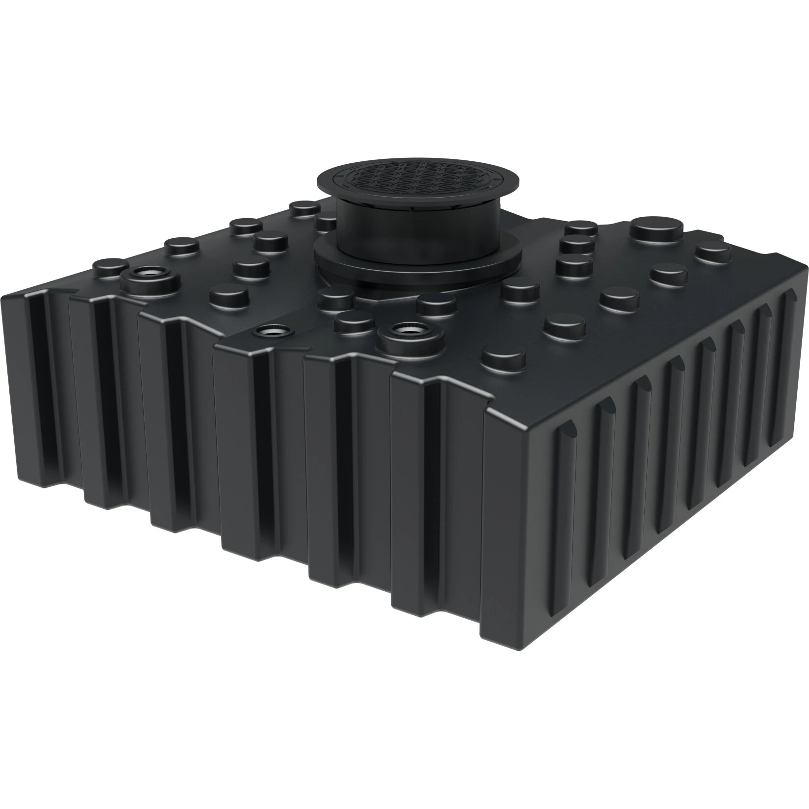 GreenLife Regenwasser-Flachtank 4.000 L Mit Ausgleichsdom Und Begehbarer Abdeckung