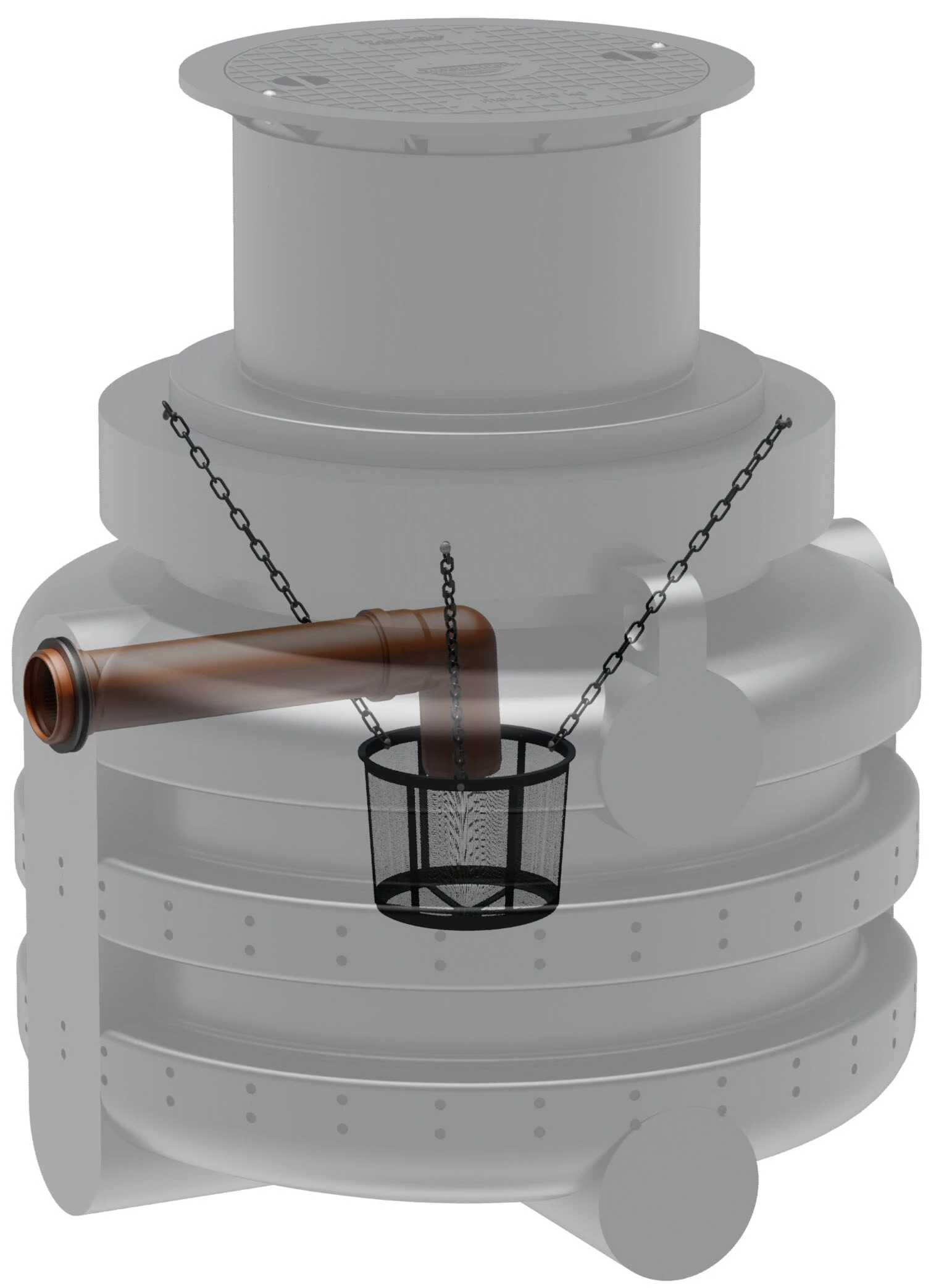 GreenLife Sickerschacht 1.000 L Gartenentwässerung Mit Sieb Ablauf - Image 2