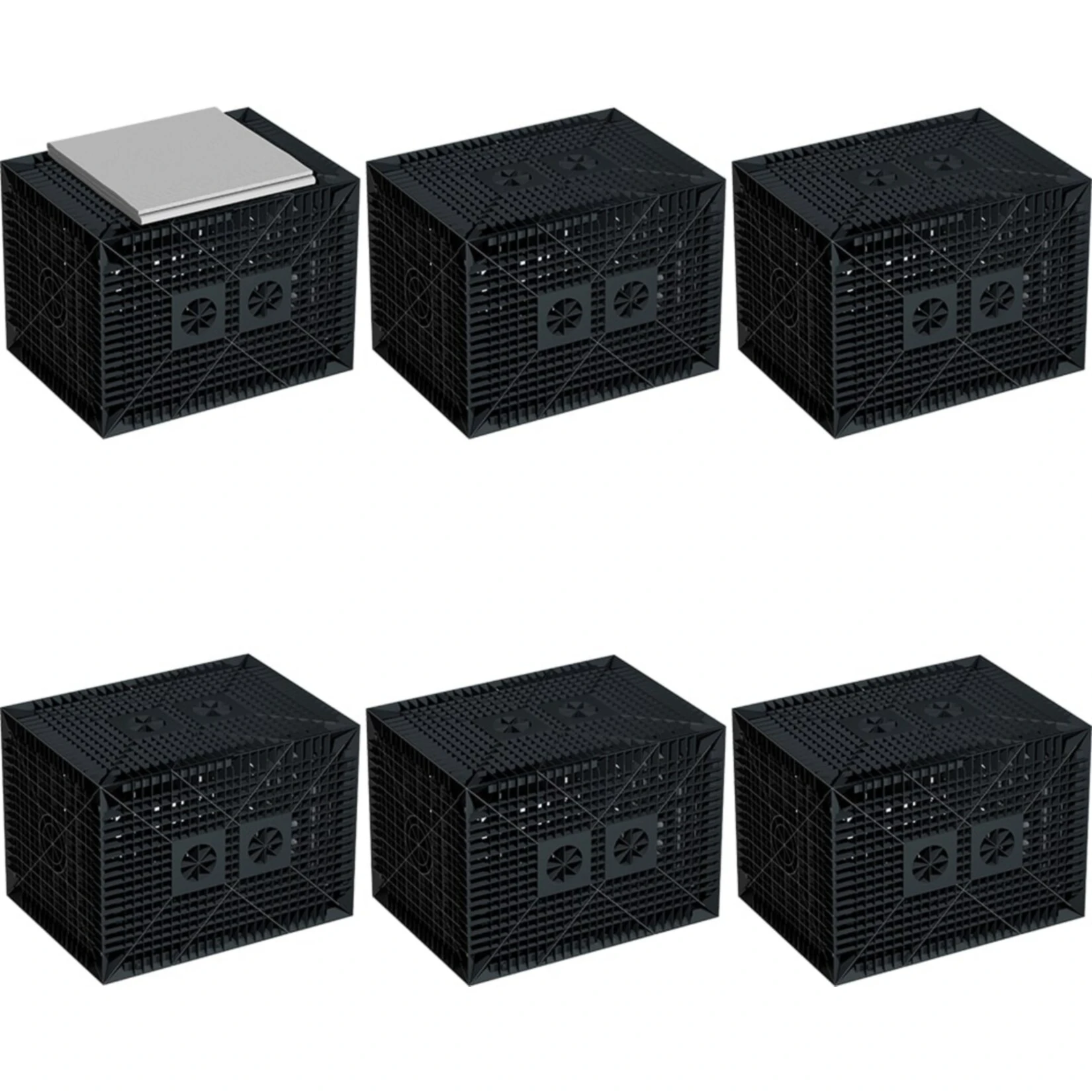 GreenLife Erweiterungsset Versickerung 1.680 L Sickerquader Gartenentwässerung