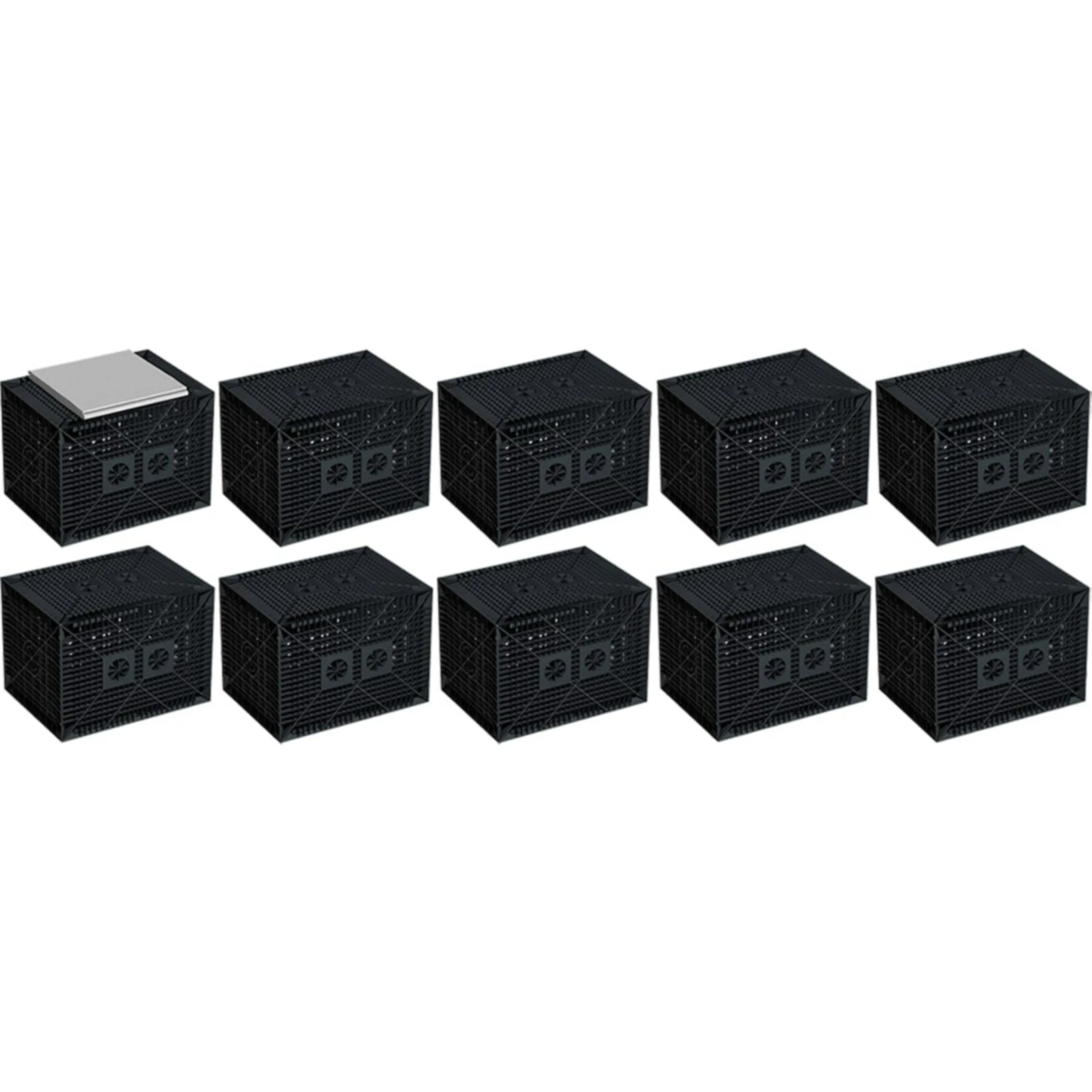 GreenLife Erweiterungsset Versickerung 2.800 L Sickerquader Gartenentwässerung