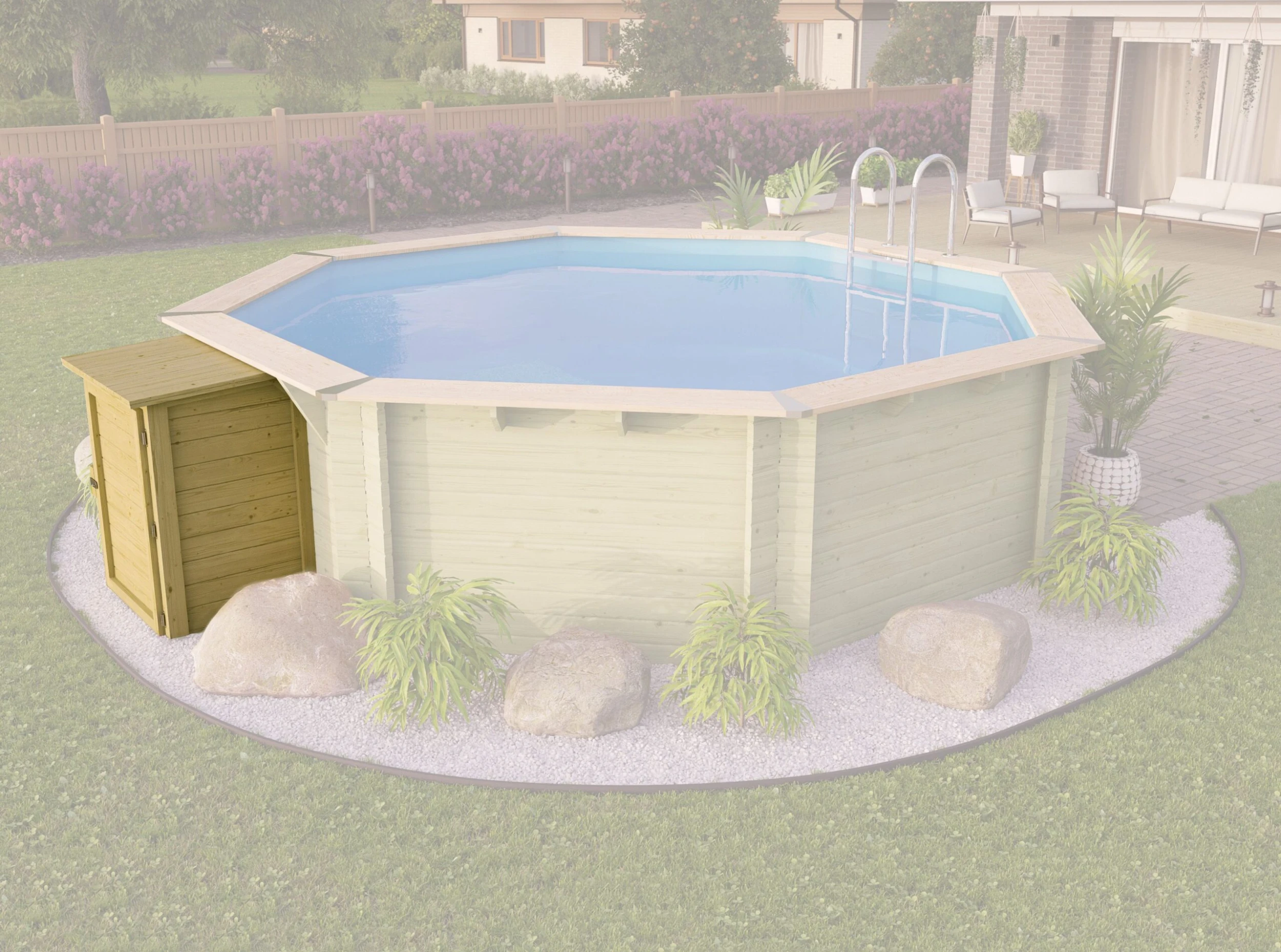 CHILLROI Holz Box Für Pooltechnik | Nordisches Fichtenholz | 28mm Wandbohlen Stärke - Image 2