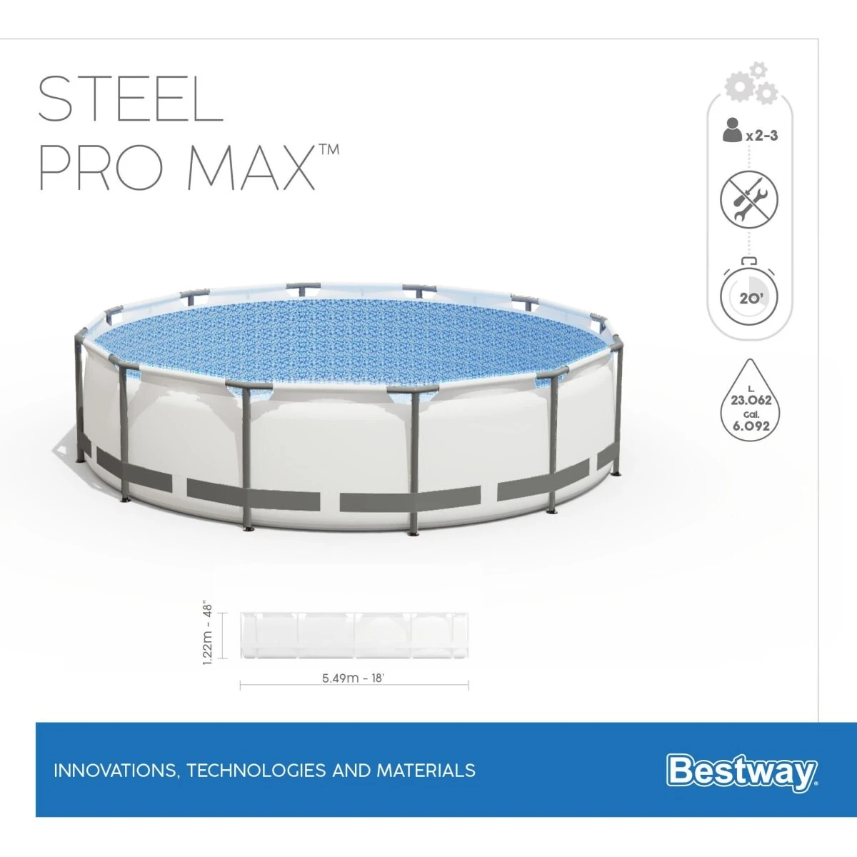 Pool Set 56462 Steel Pro MAX Ø549 X H122 Cm - Image 4