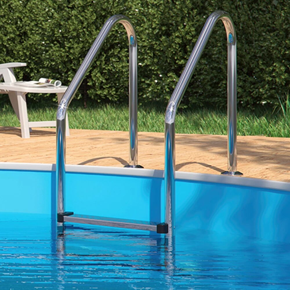 Poolleiter Einbauleiter 3 Stufen Schwimmbadleiter V2A Edelstahl Pool Einstieg - Image 5