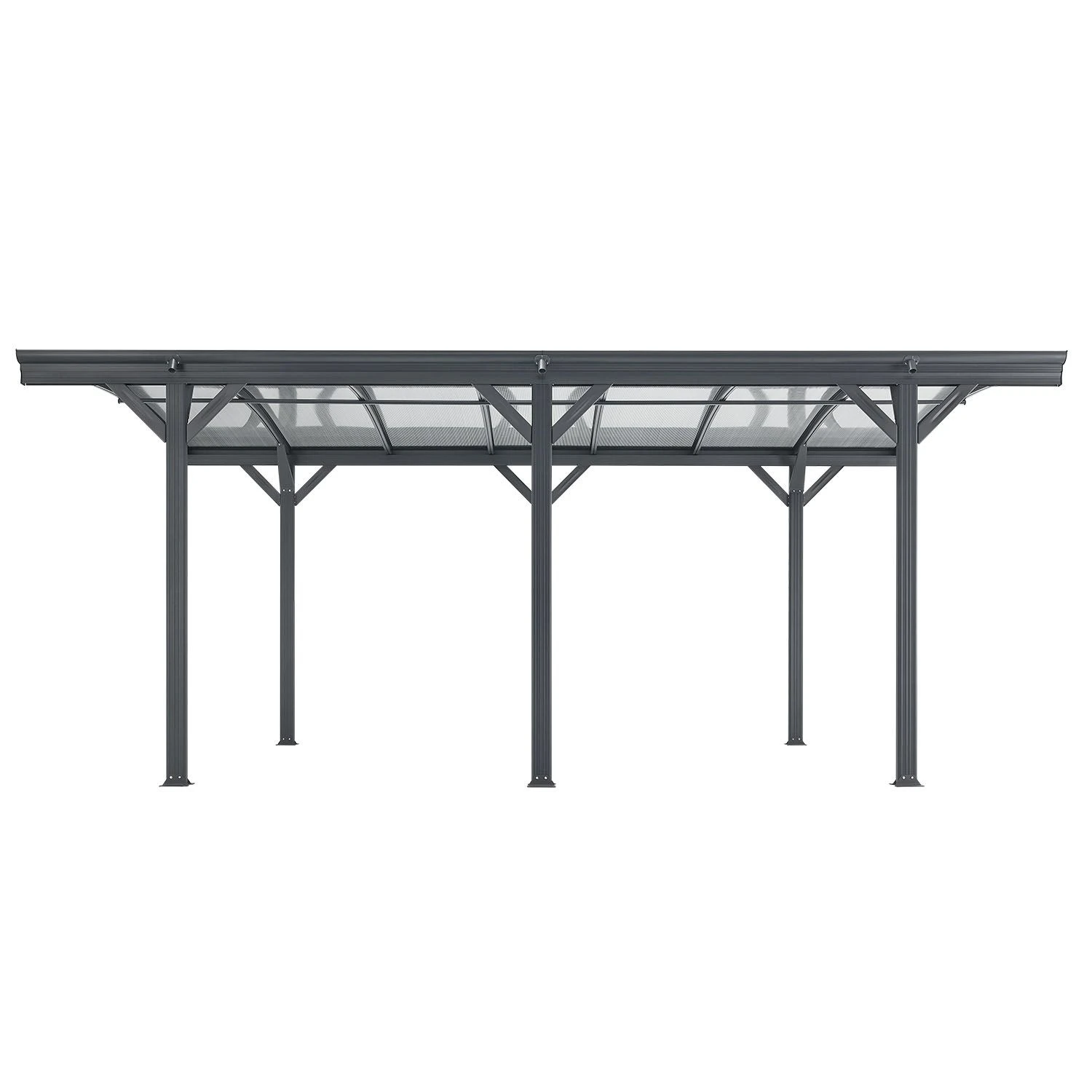 Juskys Carport Mit Bogendach 5x3 M – Freistehende Überdachung Aus Aluminium Mit Doppelstegplatten - Image 6